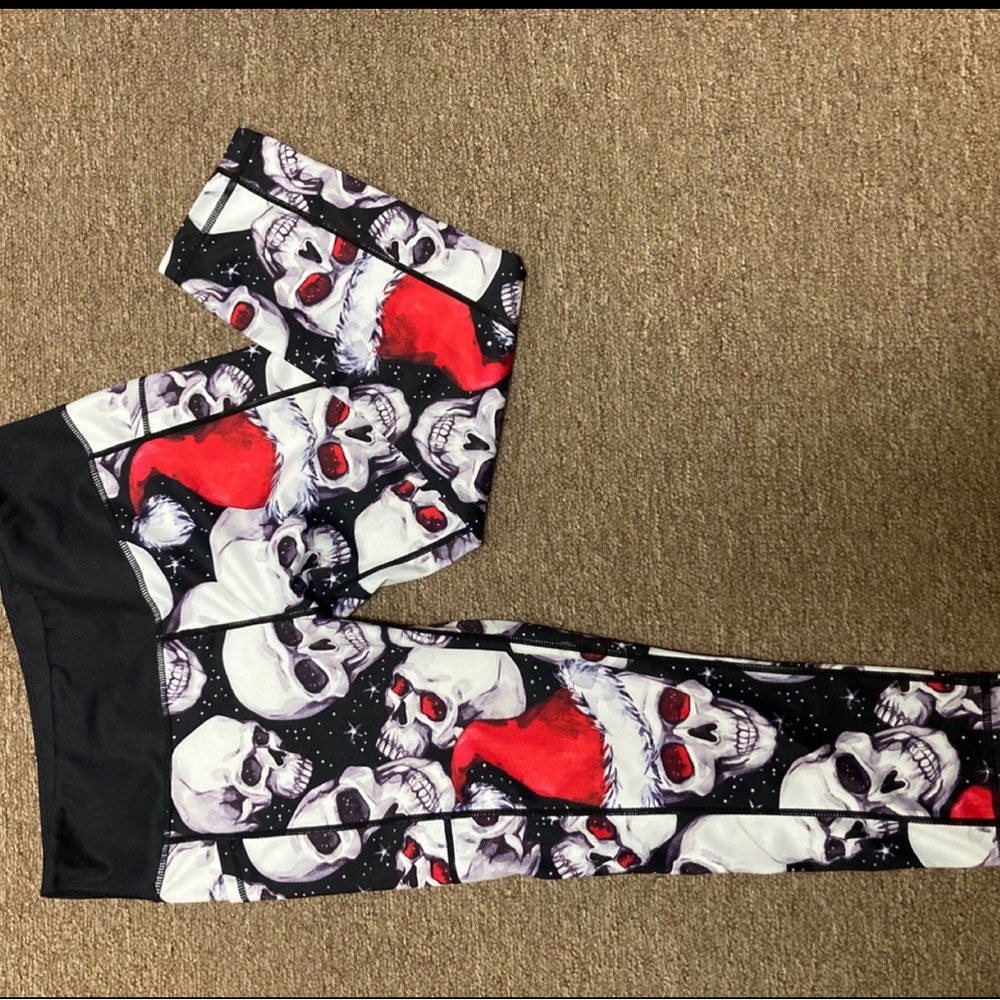 CVG Santa Skull Bad List Leggings